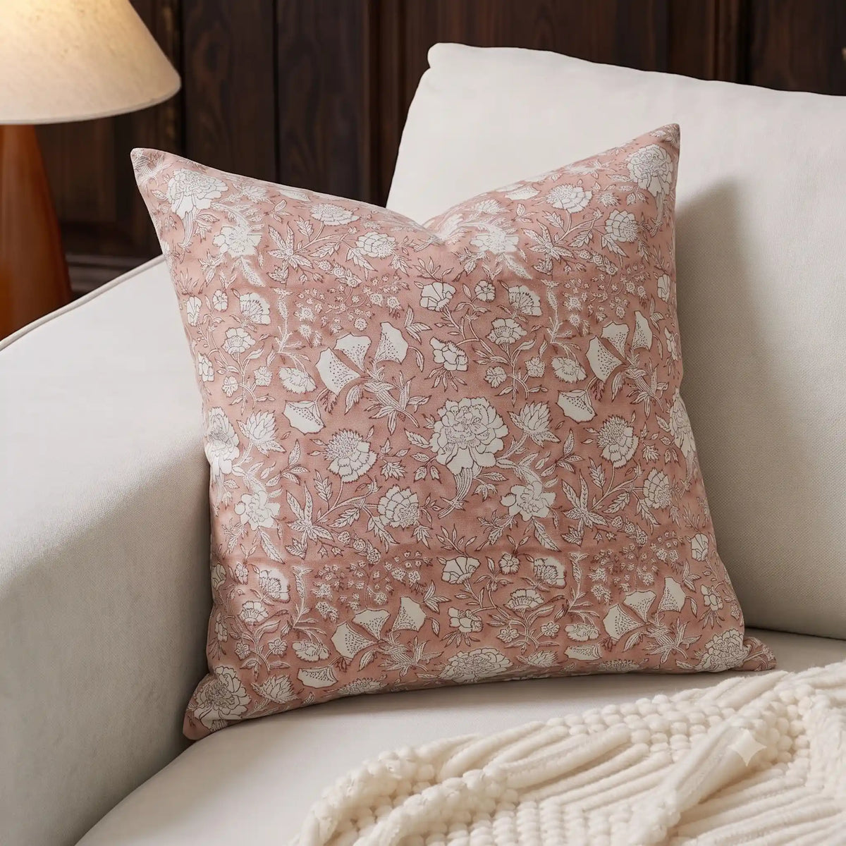 Vivian Blush Pink Pillow Cover