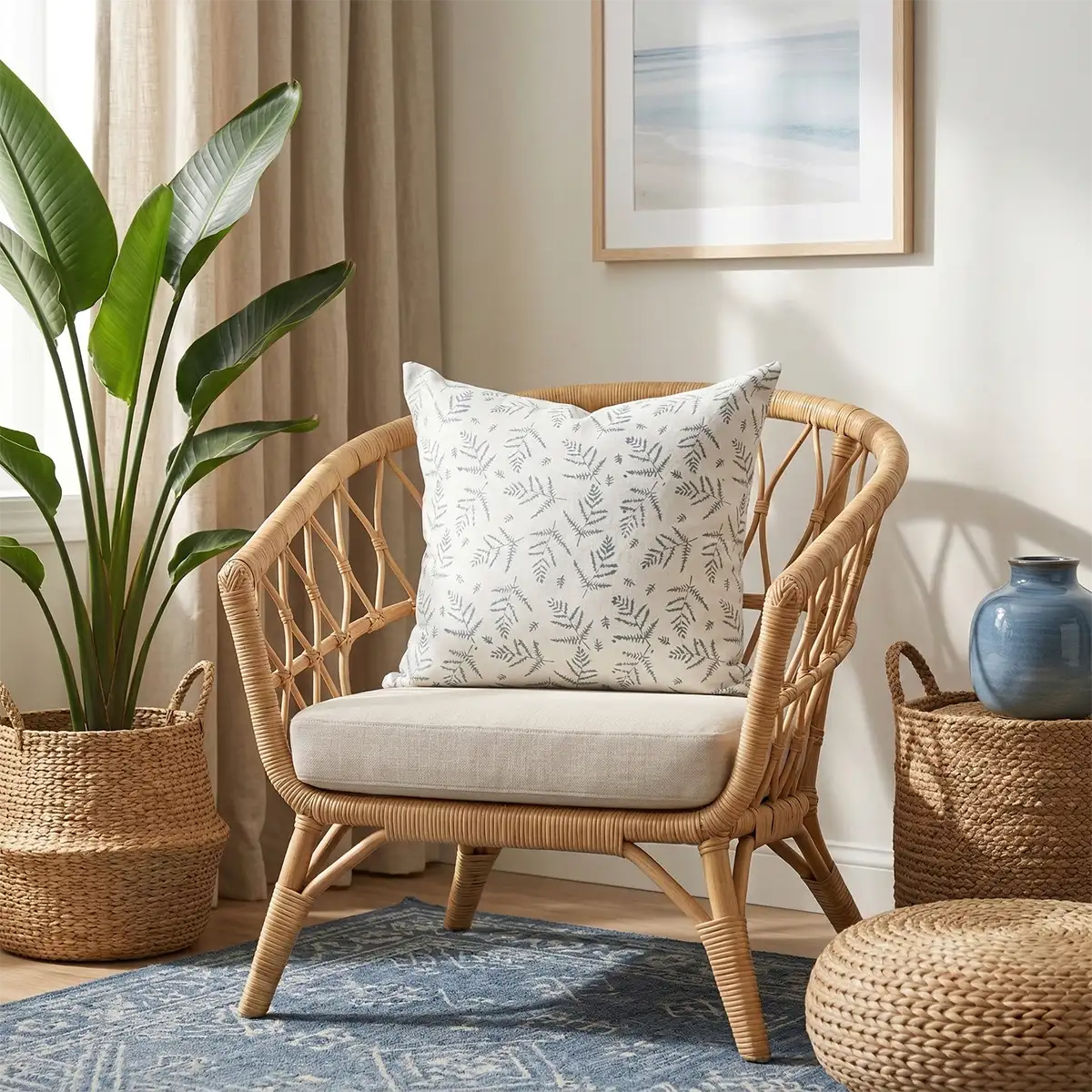 Willow Costal Blue Pillow Cover Pillow Covers