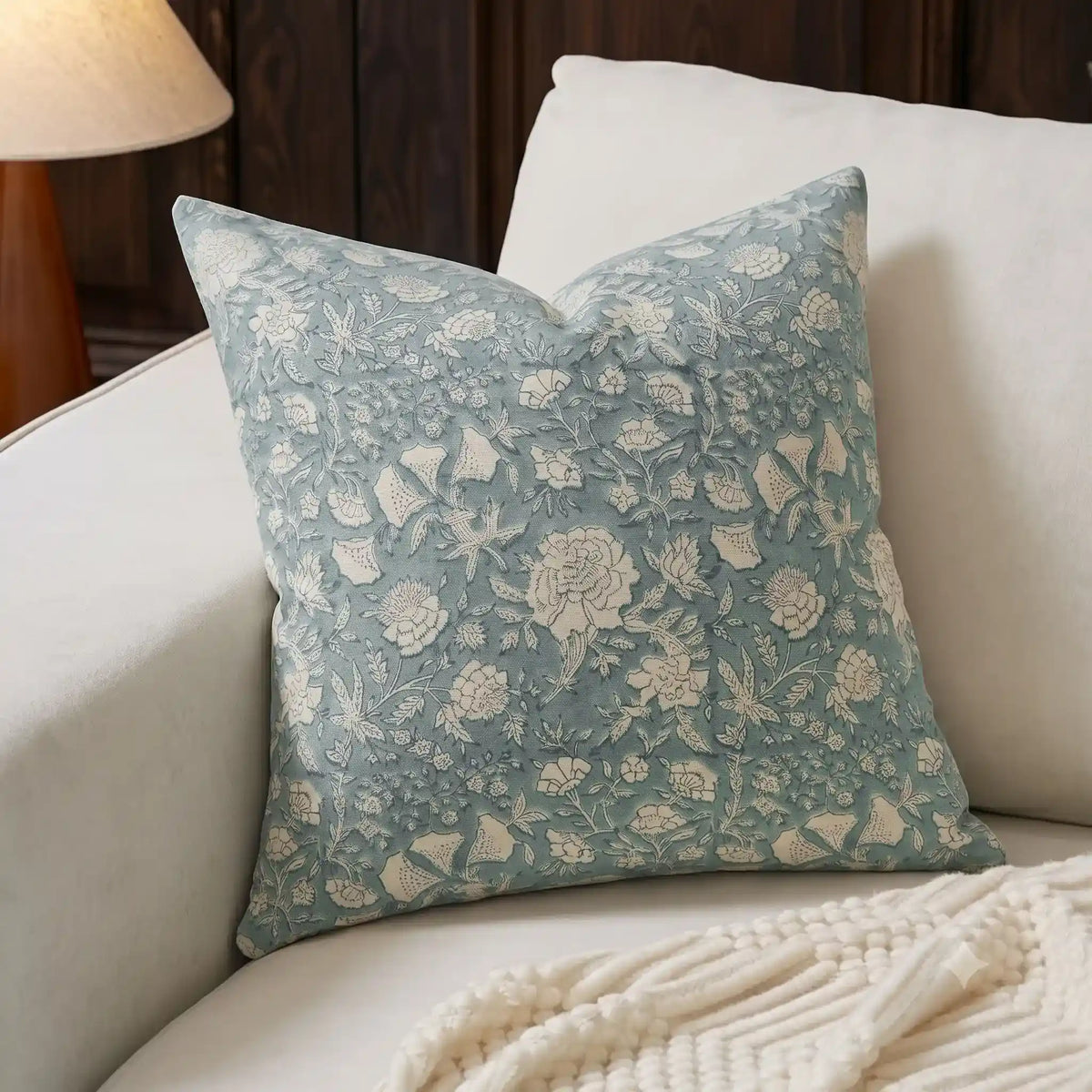 Vivian Ice Blue Pillow Cover
