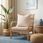 The Linear Muse Coral Stripe Pillow Cover Pillow Covers