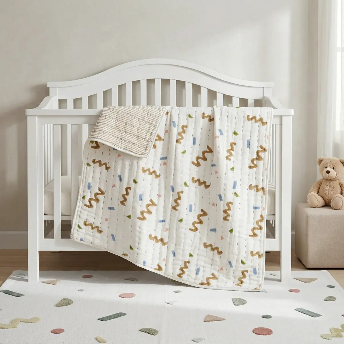 Wiggle Lines Baby Quilt Quilts