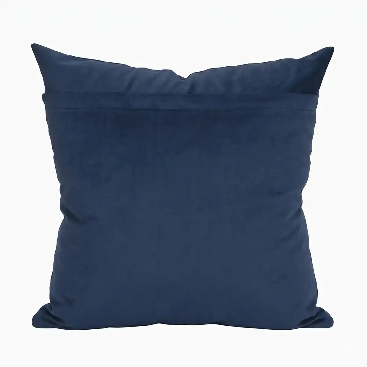 Ink Blue Embroidered Velvet Cushion Cover