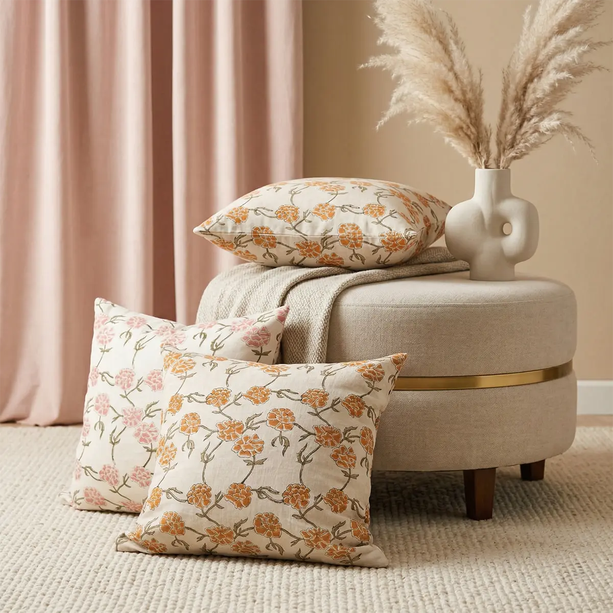 Botanica Pink Pillow Cover Pillow Covers