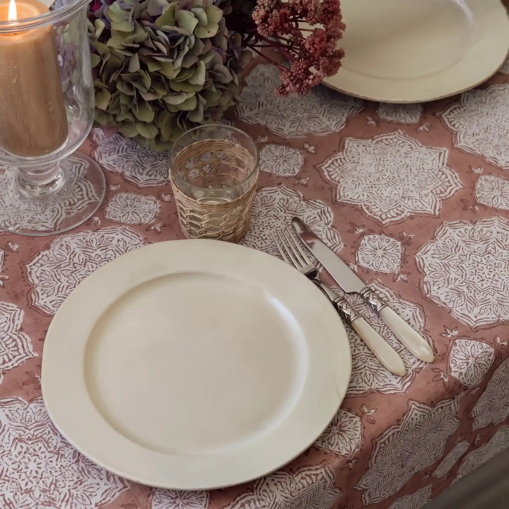 Juniper Blush Pink Tablecloth