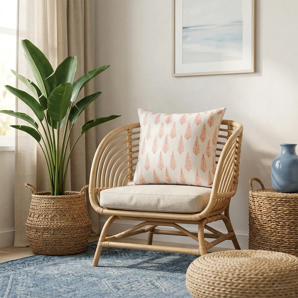 Fern Coral Pillow Cover Pillow Covers