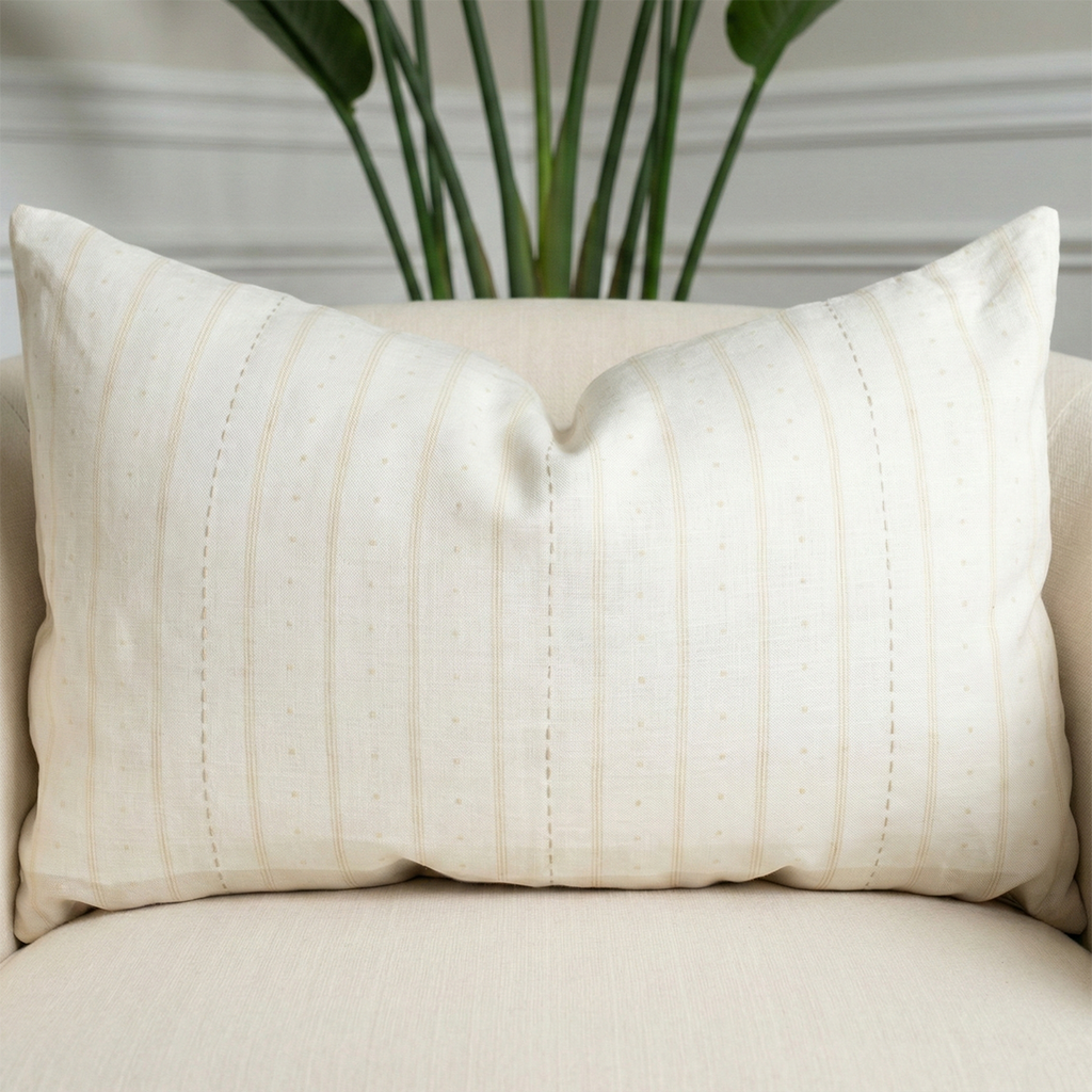 Striped Geometry Lumbar Cushion Cover