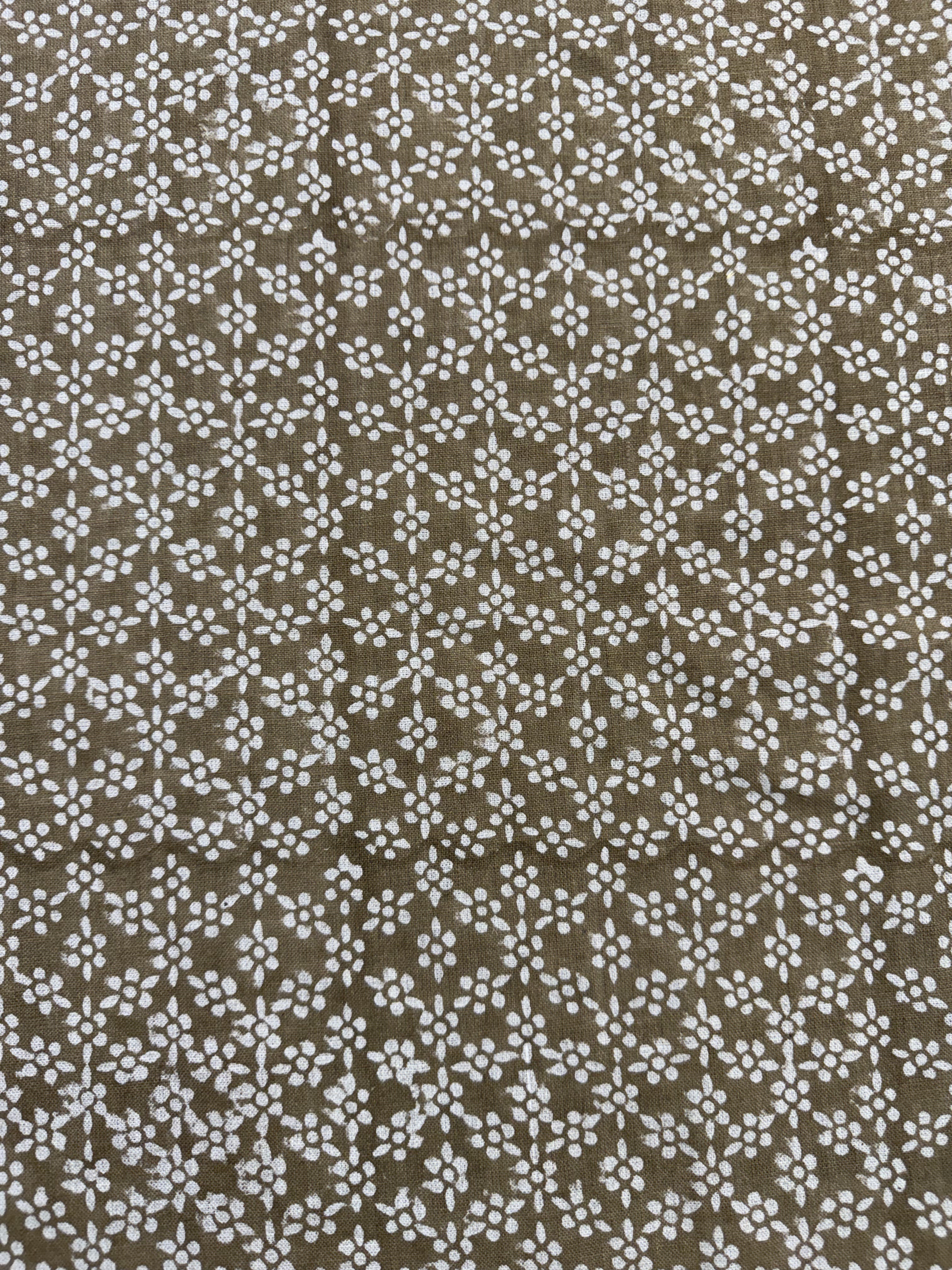 Tessa Hand Block Printed Linen Fabric Linen Fabric