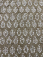 Juniper Block Print Linen Sage Green Linen Fabric