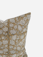 Agatha Botanical Print Deep Camel Pillow Cover Pillow Covers