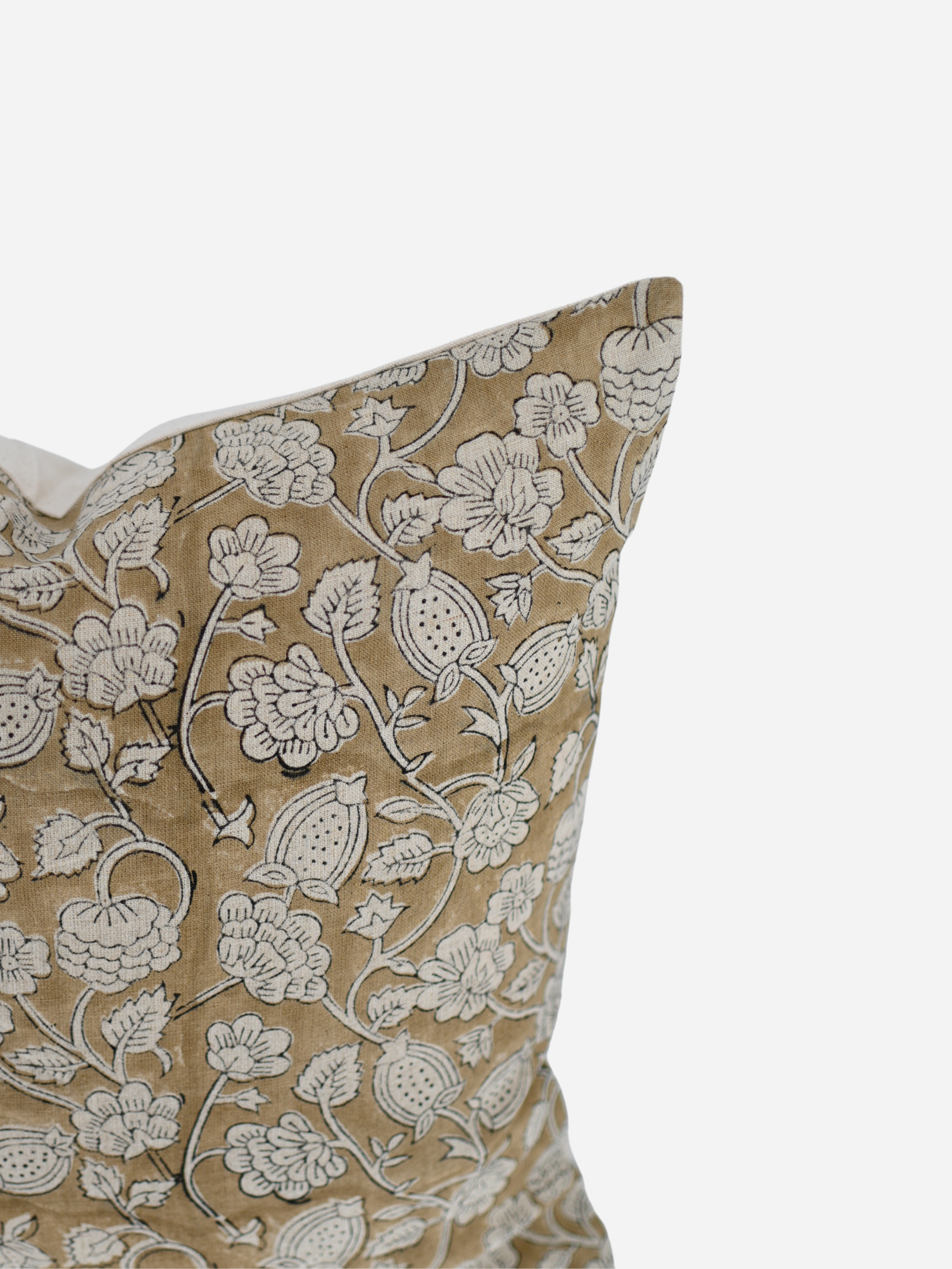 Agatha Botanical Print Deep Camel Pillow Cover Pillow Covers