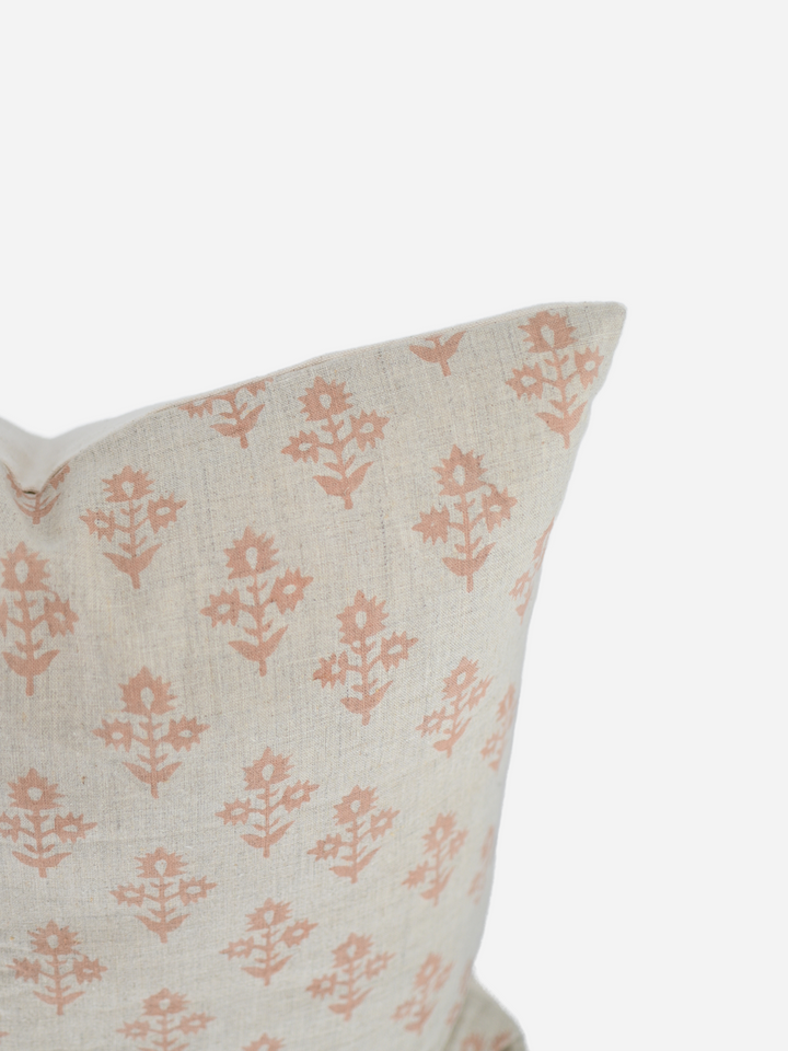 Handmade Cary Block Print Pillow