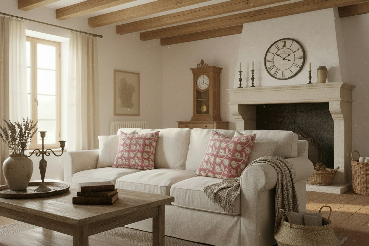 Hayley Botanical Print Coral Pink Pillow Cover Pillow Covers