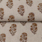 Heirloom Garden Natural Linen Fabric by the Yard