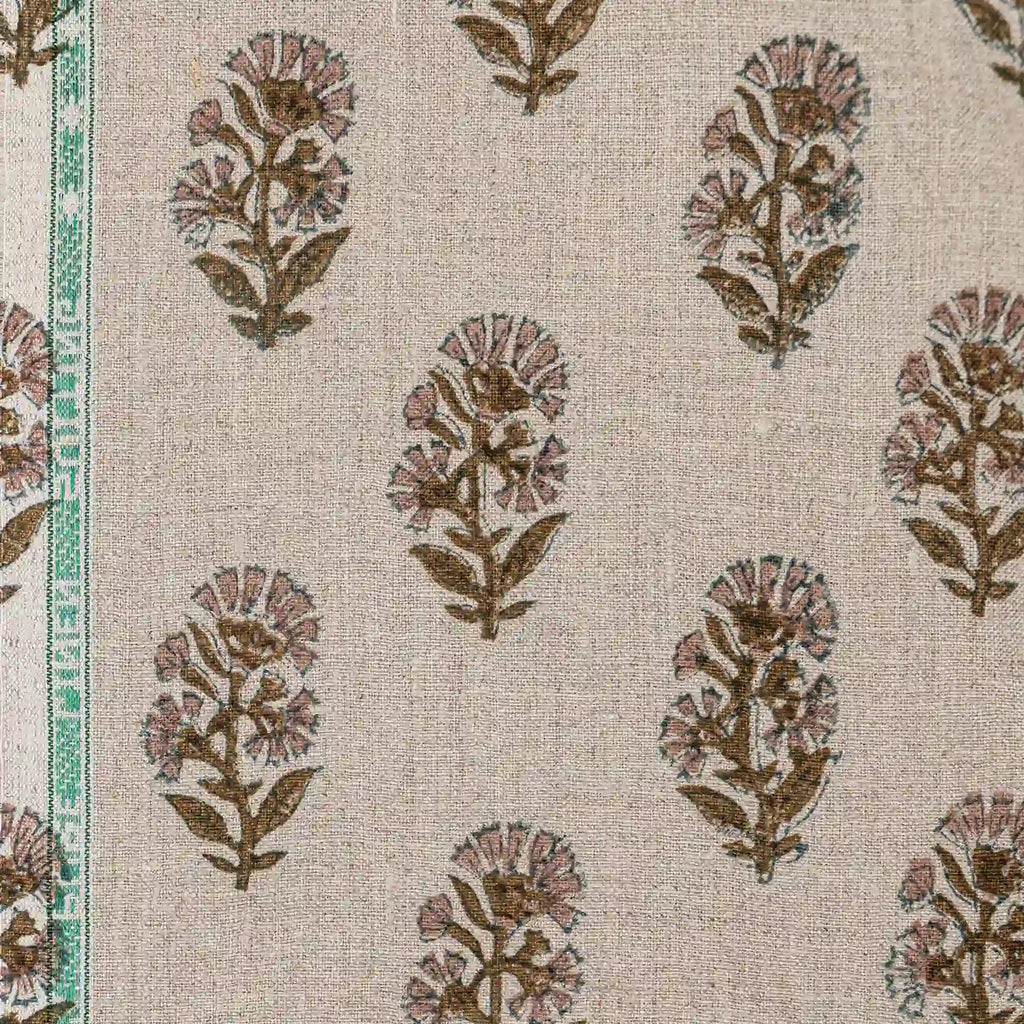 Heirloom Garden Natural Linen Fabric by the Yard