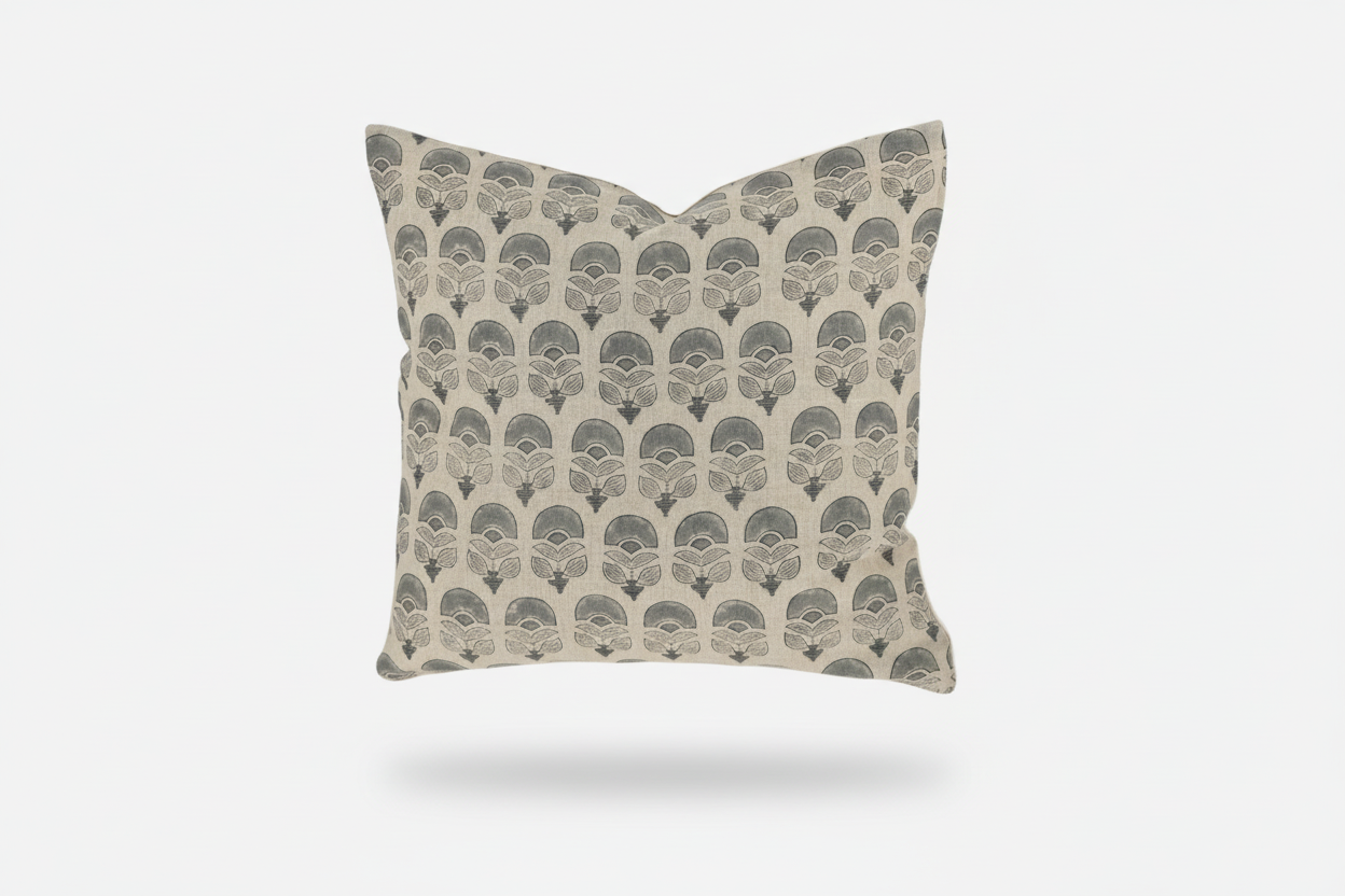 Hepburn Ditsy Prints Oat Pillow Cover 26" x 26" Double Sided Pillow Covers