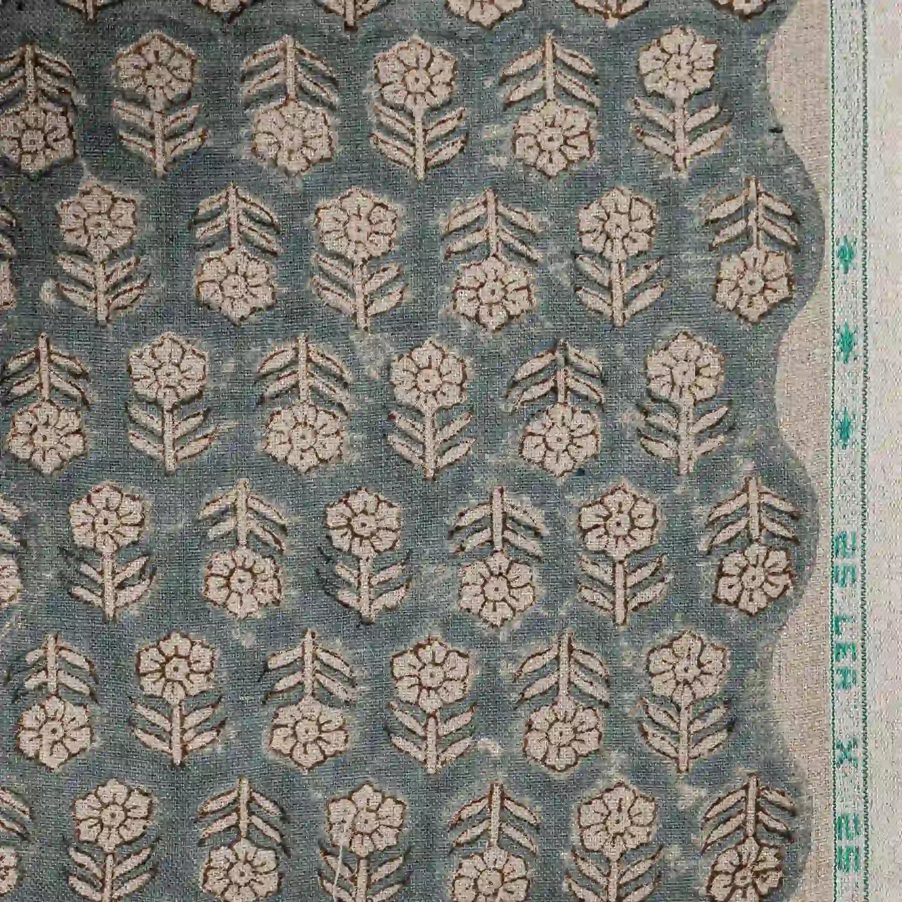 Hollow Fern Dawn Pink Linen Fabric by the Yard