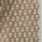 Hollow Fern Dawn Pink Linen Fabric by the Yard