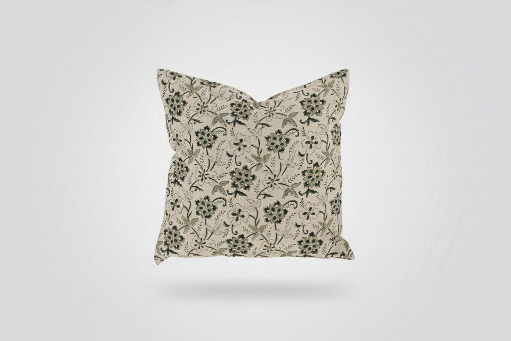 Holly Botanical Print Warm White Pillow Cover 26" x 26" Double Sided Pillow Covers
