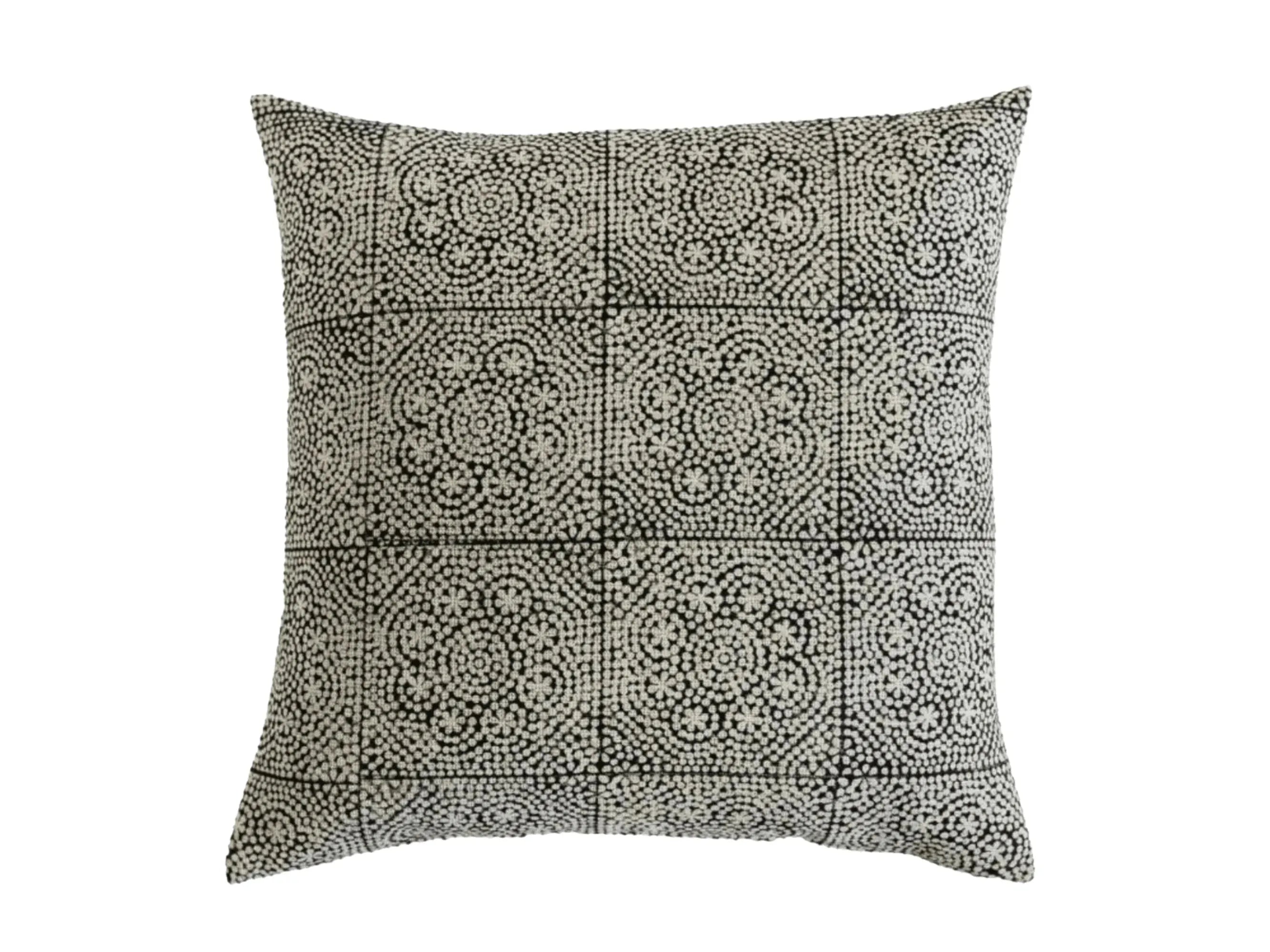 Vada Geometric Black Pillow Cover 26" x 26" Double Sided Pillow Covers