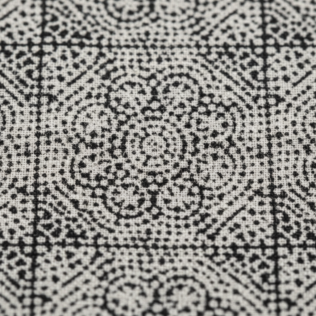 4 Yards Cut Out-Vada Geometric Black Upholstery Fabric