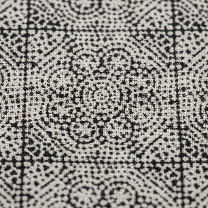 4 Yards Cut Out-Vada Geometric Black Upholstery Fabric