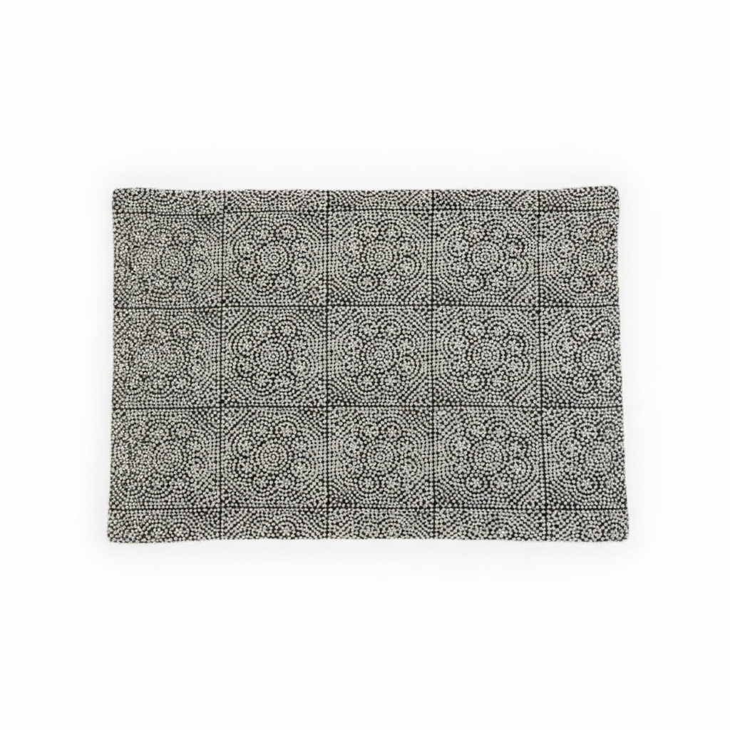 4 Yards Cut Out-Vada Geometric Black Upholstery Fabric