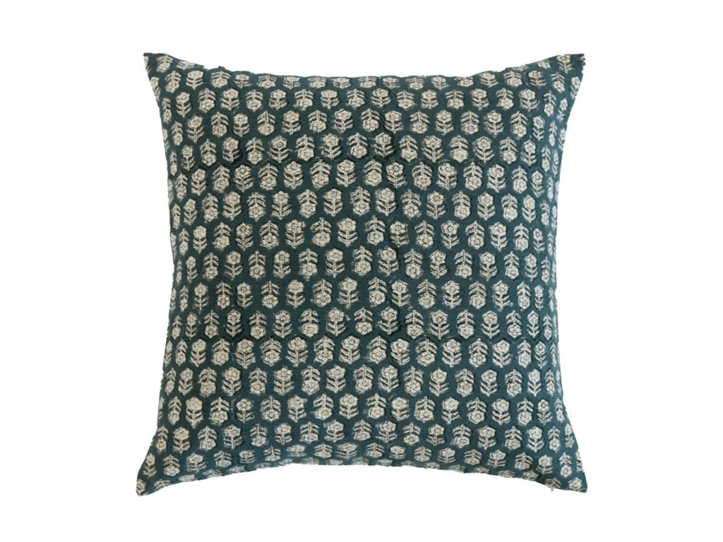 Jade Ditsy Prints Deep Teal Pillow Cover Single Sided Pillow Covers