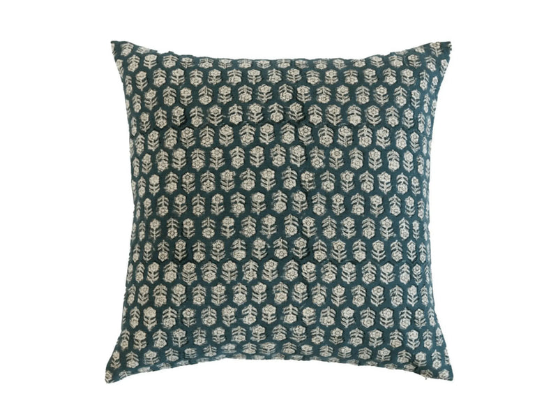 Jade Ditsy Prints Deep Teal Pillow Cover Single Sided Pillow Covers