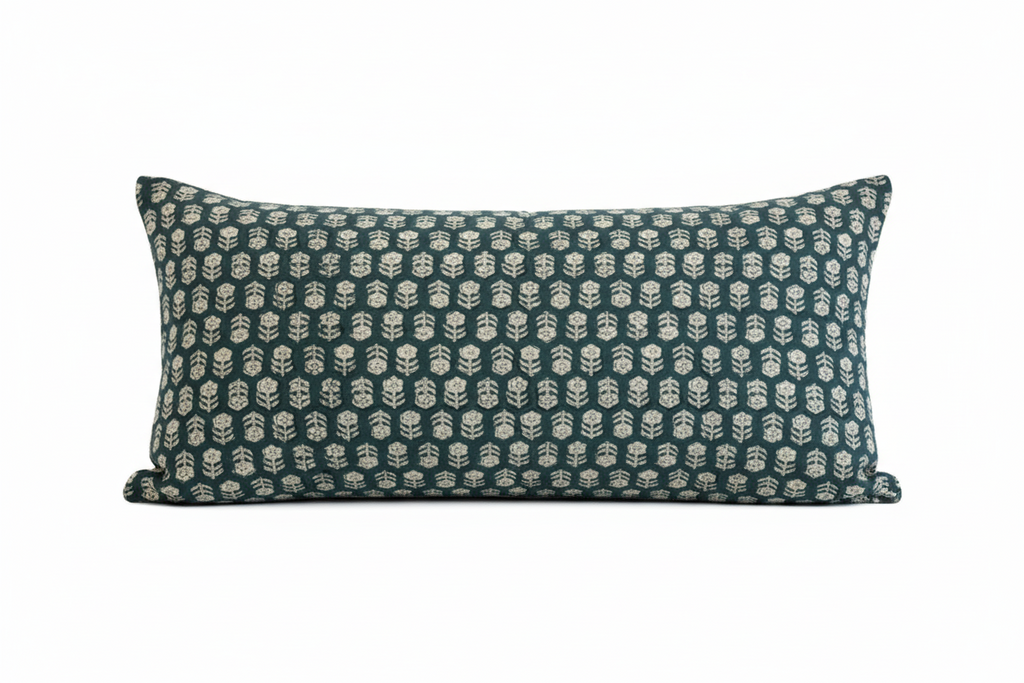 Jade Ditsy Prints Deep Teal Pillow Cover Pillow Covers