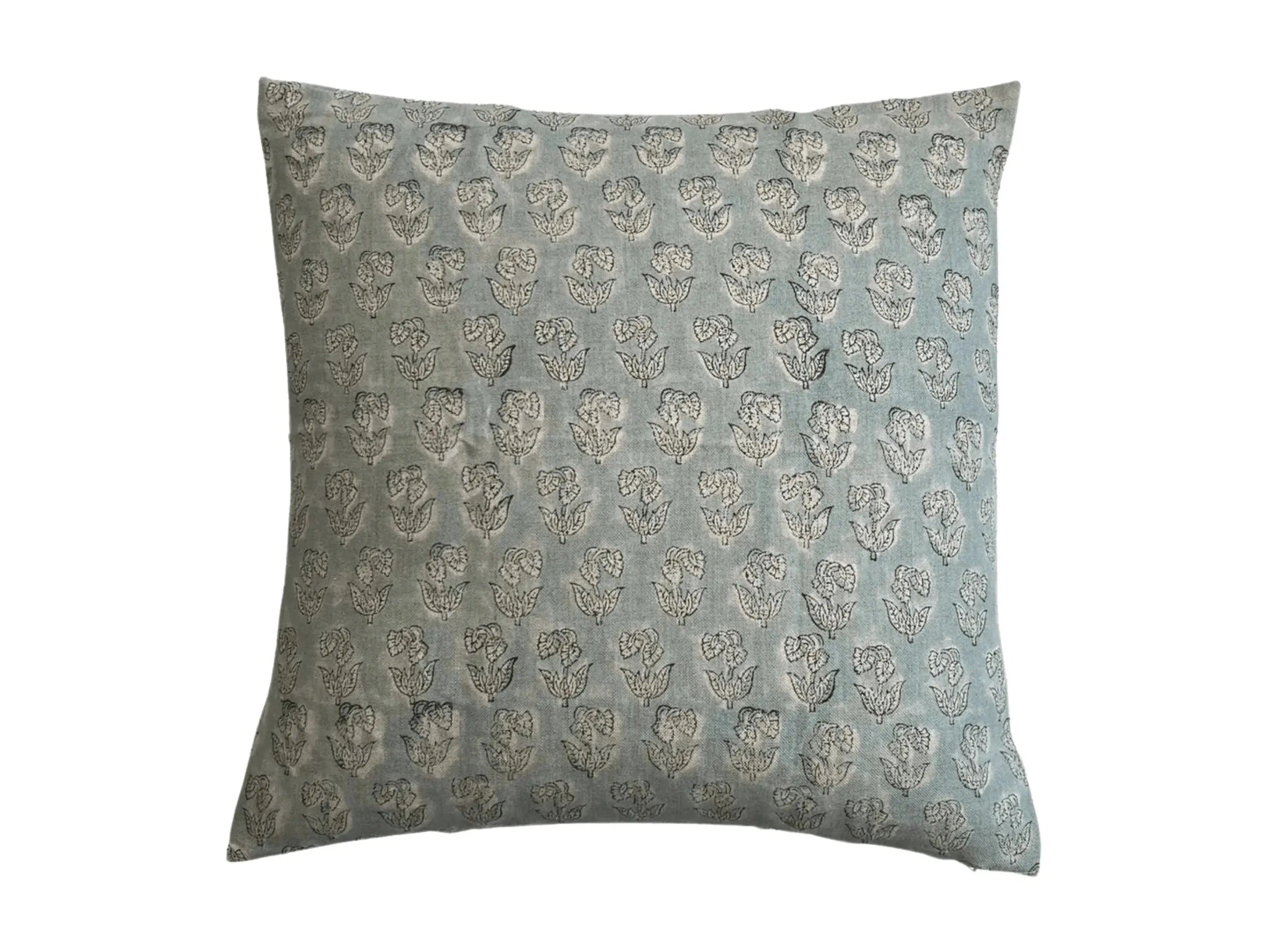 Felicity Ditsy Prints Washed Aqua Pillow Cover Single Sided Pillow Covers