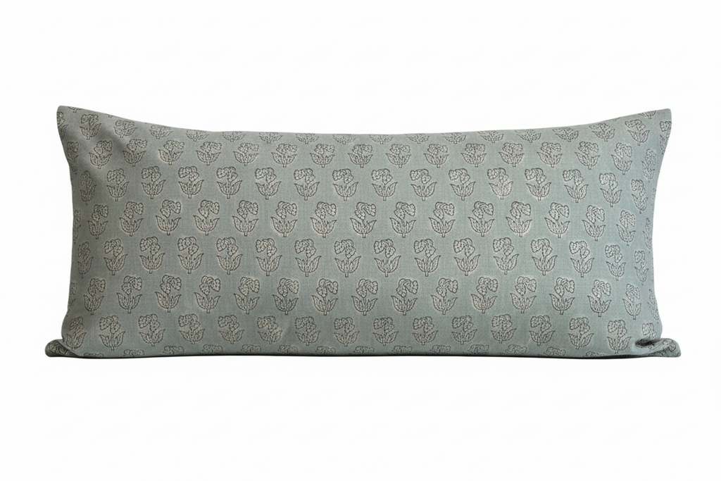 Felicity Ditsy Prints Washed Aqua Pillow Cover Pillow Covers