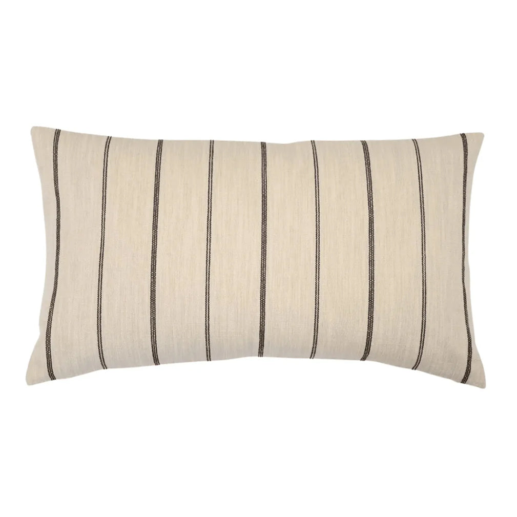 Nettie Stripe Natural Linen Pillow Cover 14" x 24" Single Sided Pillow Covers