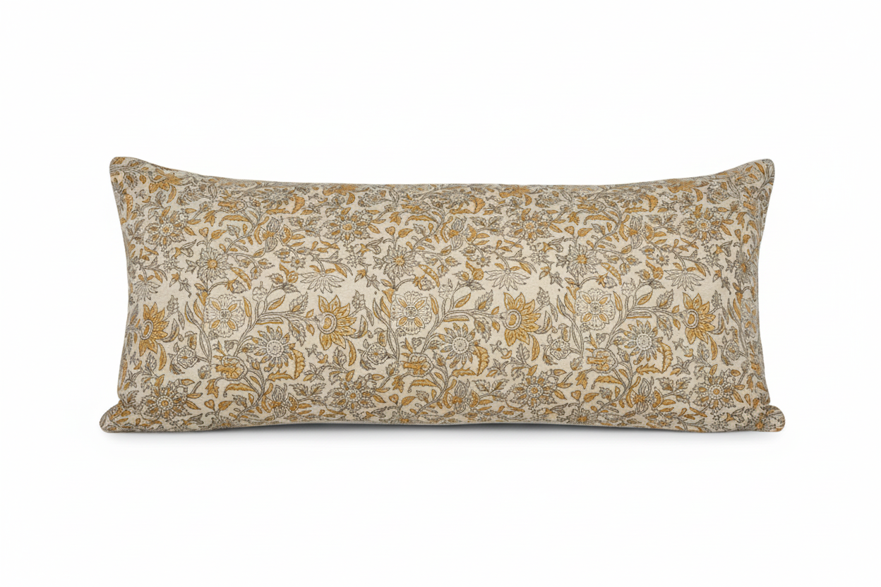Ryder Botanical Print Oat Pillow Cover Pillow Covers