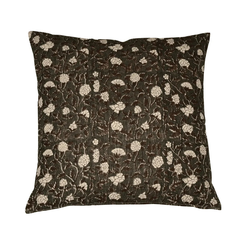 Arabella Botanical Print Forest Green Pillow Cover
