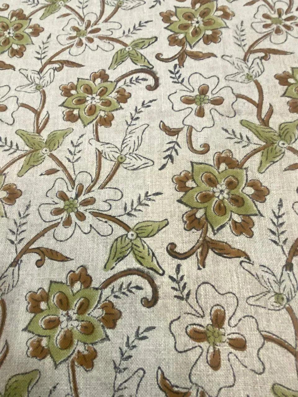 Holly Indian Cotton Block Print Fabric Cotton Fabric