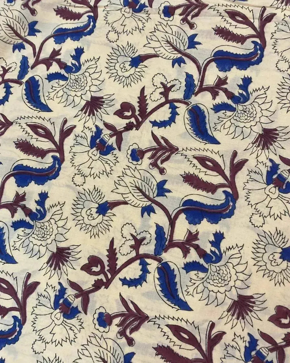Sorrel Indian Cotton Block Print Cotton Fabric