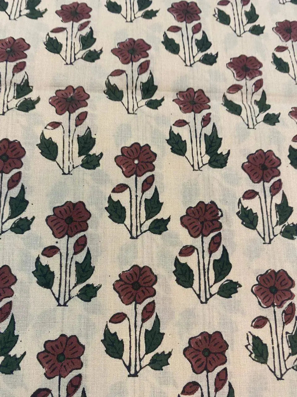 Indira Hand Block Print Cotton Cotton Fabric