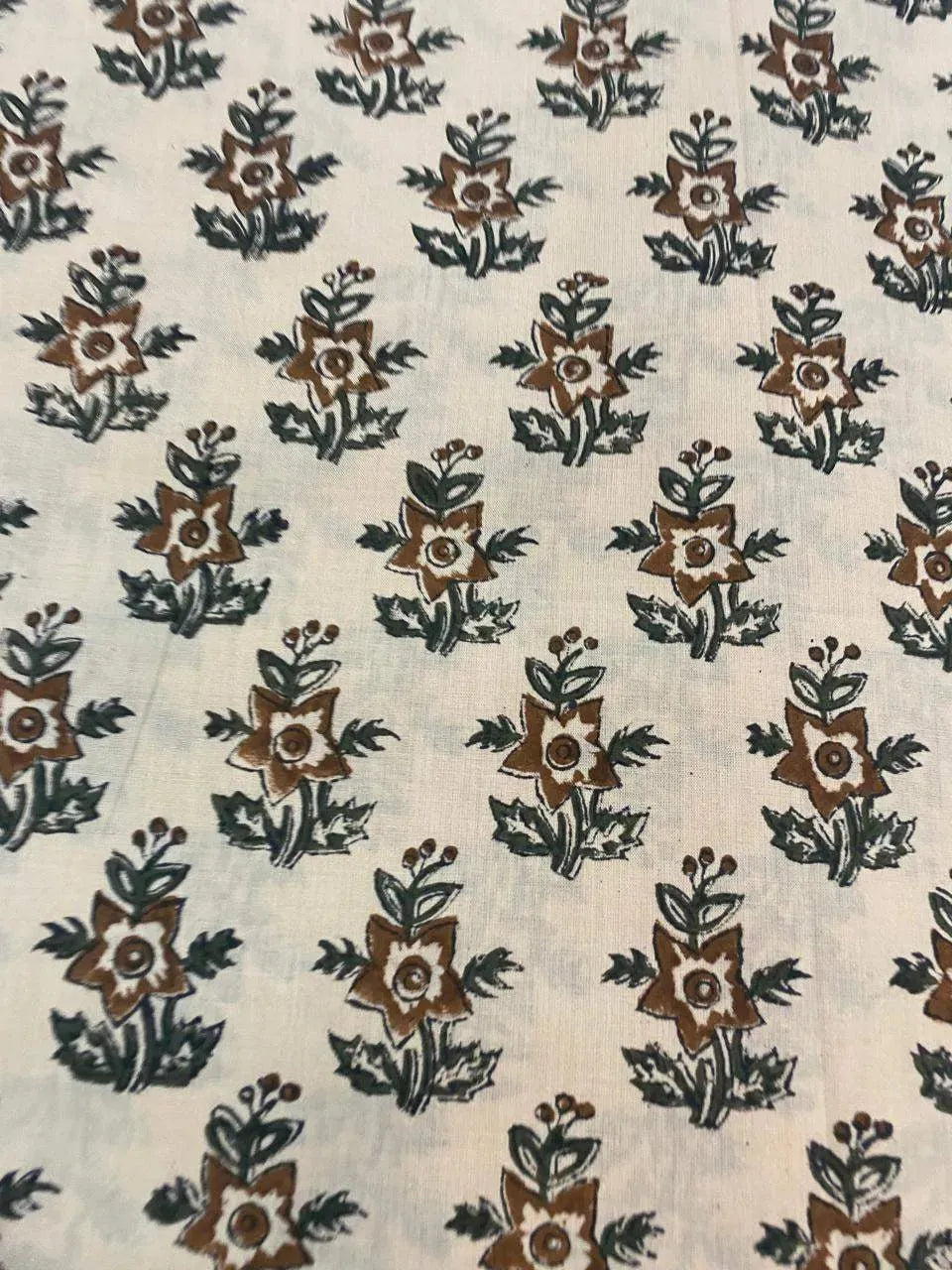 Kim Hand Block Printed Cotton Fabric Cotton Fabric