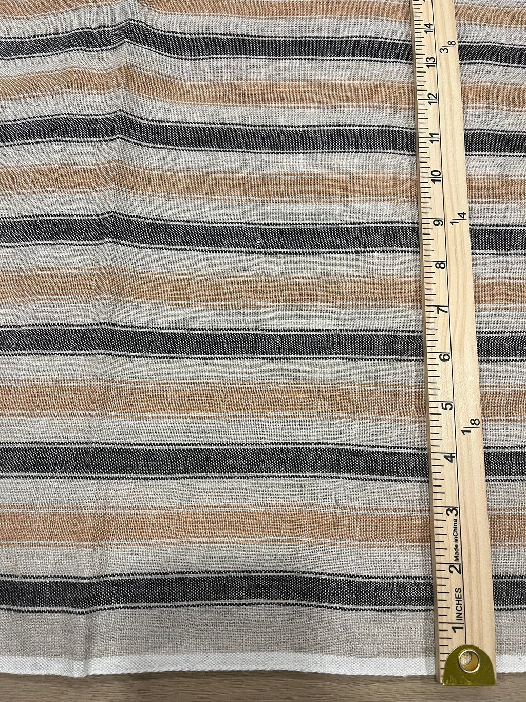 Brownie Ticking Stripe Upholstery Linen Cut Out Fabric Linen Fabric