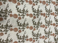 Lily Hand Printed Linen Cut Out Fabric Linen Fabric