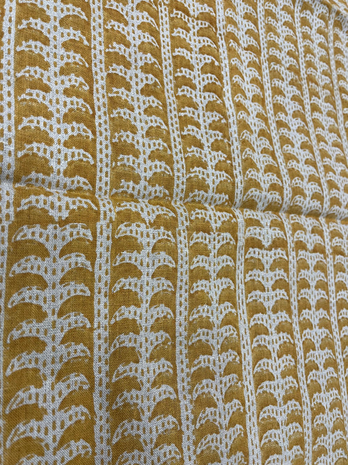 2 Yards Cut Out-Dixie Hand Printed Linen Fabric Linen Fabric