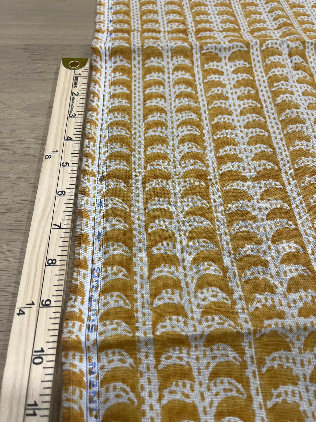 Dixie Hand Printed Linen Cut Out Fabric Linen Fabric