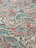 1.5 Yards & 7.5 Yards Cut Out-Paisley Cotton Plain Weave Fabric Linen Fabric