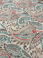 1.5 Yards & 7.5 Yards Cut Out-Paisley Cotton Plain Weave Fabric Linen Fabric