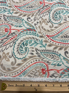 1.5 Yards & 7.5 Yards Cut Out-Paisley Cotton Plain Weave Fabric Linen Fabric