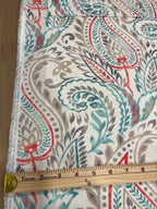 1.5 Yards & 7.5 Yards Cut Out-Paisley Cotton Plain Weave Fabric Linen Fabric