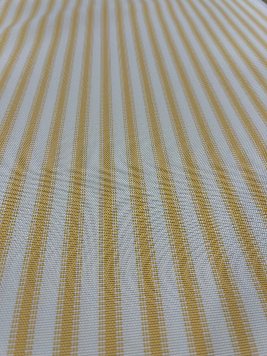 3.5 Yards Cut Out-Stripe Lemon UV Resistant Polyester Fabric Linen Fabric
