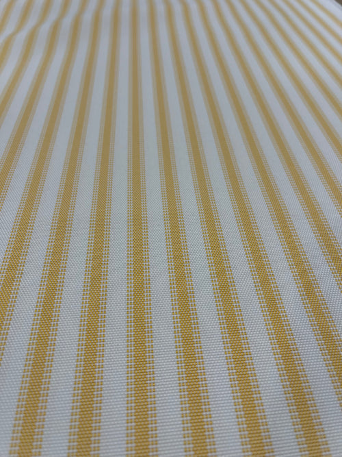 3.5 Yards Cut Out-Stripe Lemon UV Resistant Polyester Fabric Linen Fabric