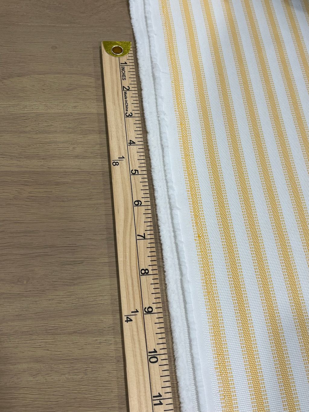 3.5 Yards Cut Out-Stripe Lemon UV Resistant Polyester Fabric Linen Fabric