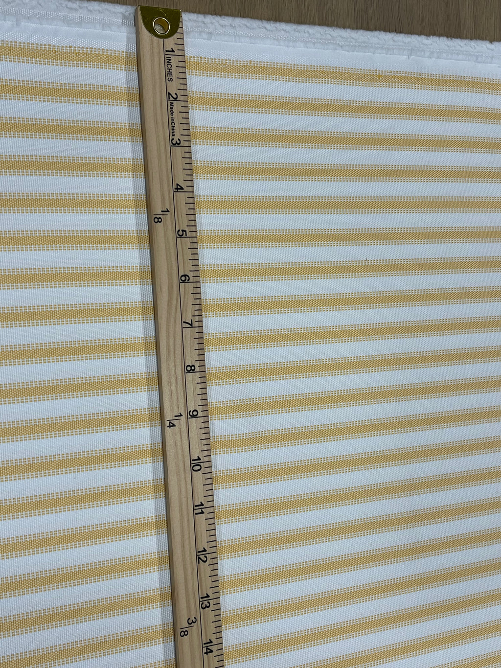 3.5 Yards Cut Out-Stripe Lemon UV Resistant Polyester Fabric Linen Fabric